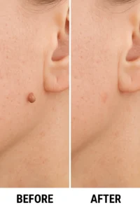 Skin tags removal Acton Green before and after
