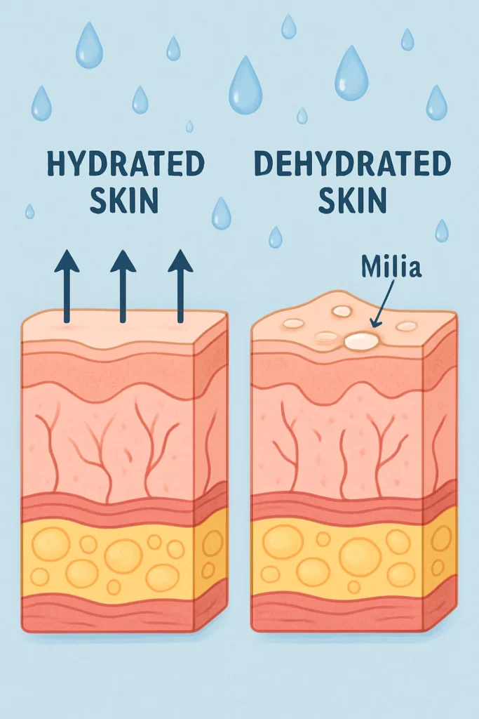 The importance of hydration and milia production Acton Green